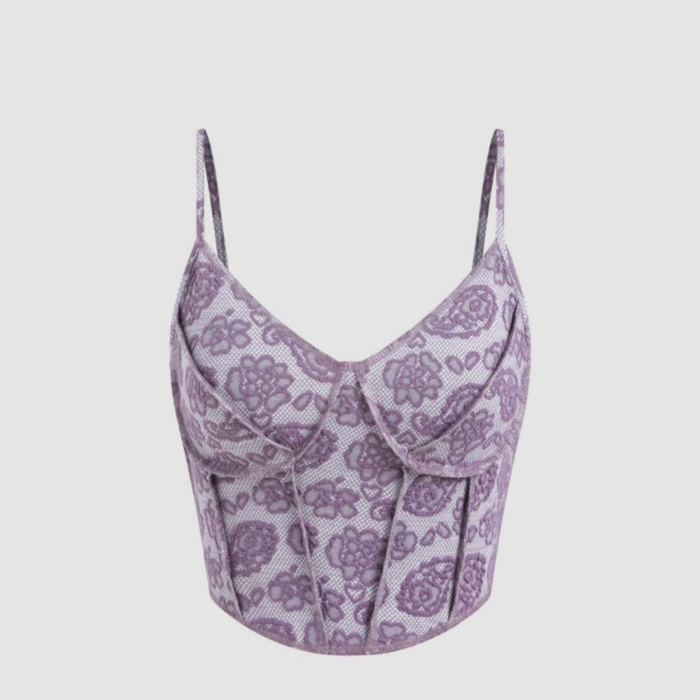 Never worn floral corset tank top